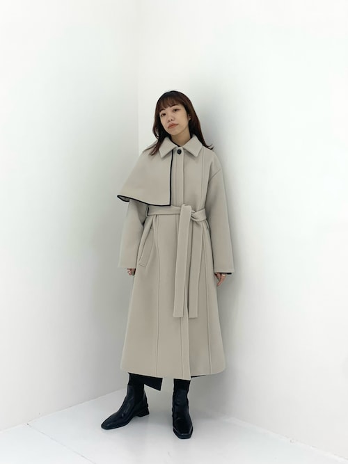 2wayハーフケープコート（ステンカラーコート）｜UNITED TOKYO
