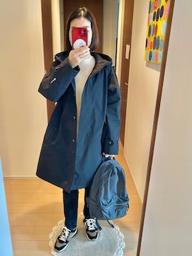 THE NORTH FACEのモッズコートを使ったレディース人気ファッション