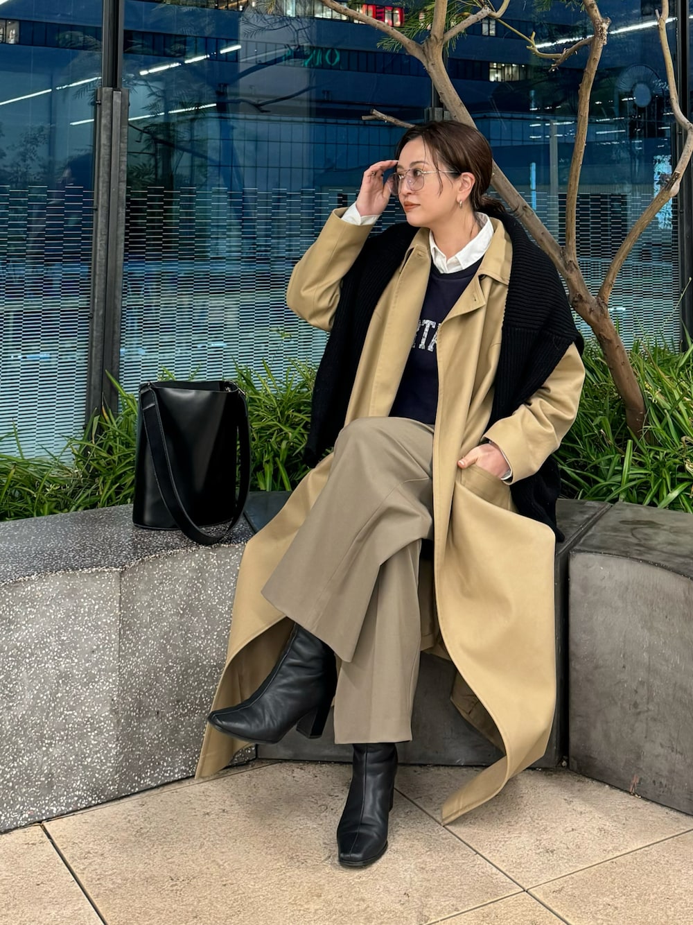 RIM.ARK（リムアーク）の「Over size maxi coat（トレンチコート