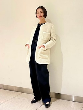 Demi-Luxe BEAMS / カラミツイード トリミング コートを使った人気