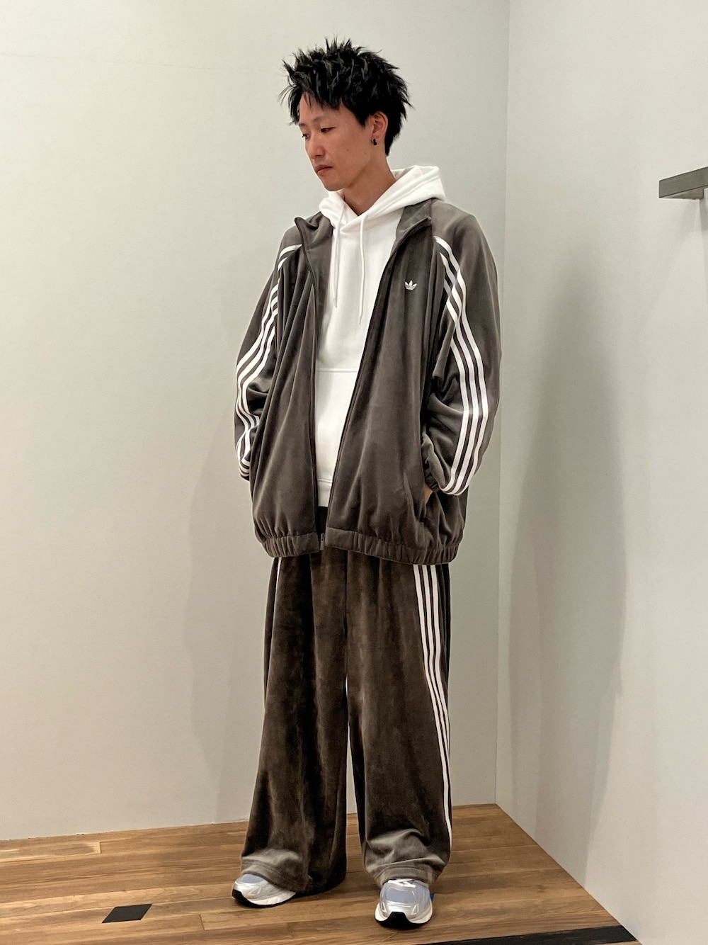 ベルベット オーバーサイズ トラックトップ、ベルベット ルーズ