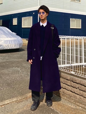 ユニセックスアイテム》SUPER120Sカシミヤ混プライムオーバー