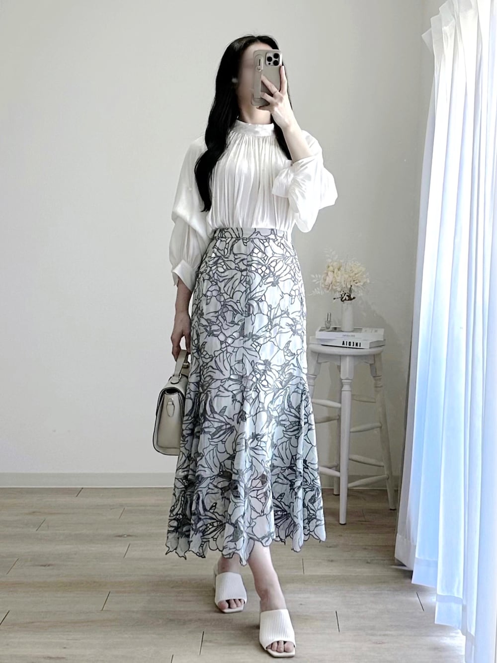 SNIDEL（スナイデル）の「カッティングレースマーメイドスカート