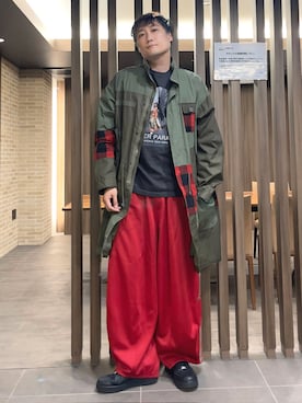 COMME des GARCONS HOMMEのモッズコートを使った人気ファッション