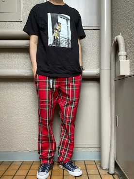 Supreme のアイテムを使った「チェックパンツ」のメンズ人気