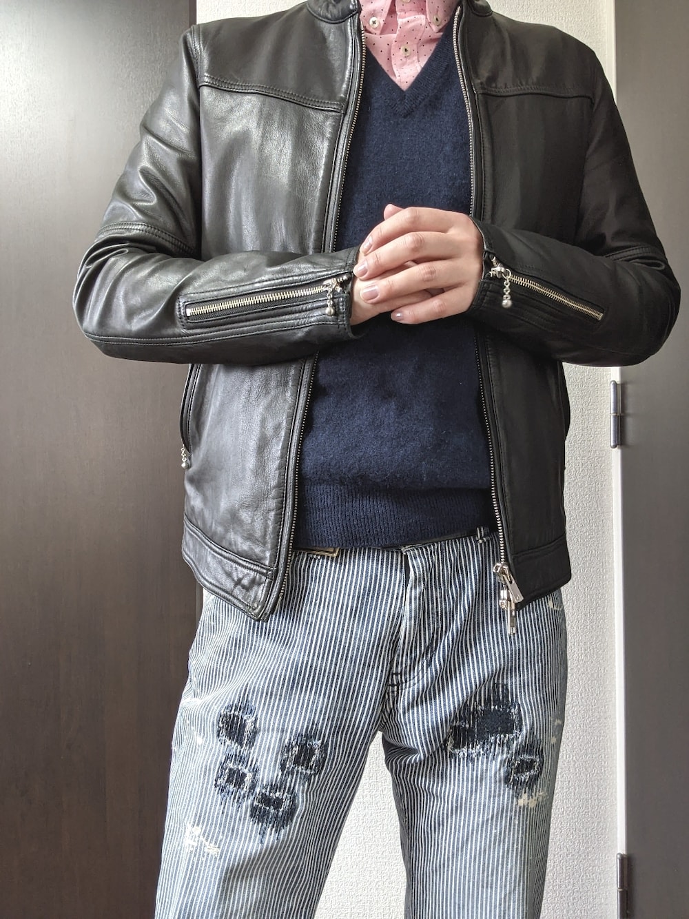 attack the mind 7のライダースジャケットを使った人気ファッション