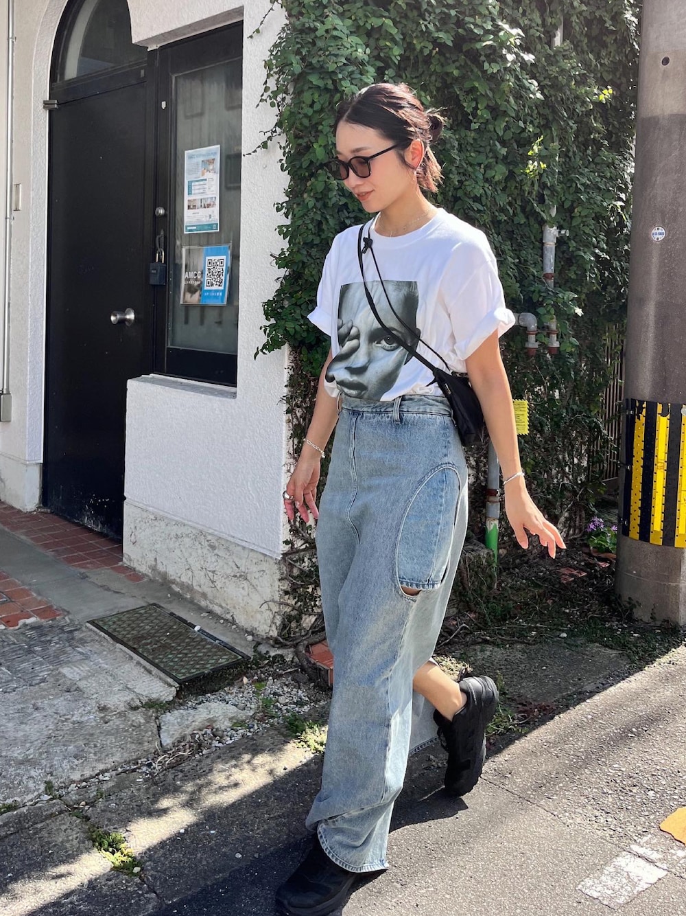 yan｜CLANEのデニムスカートを使ったコーディネート - WEAR