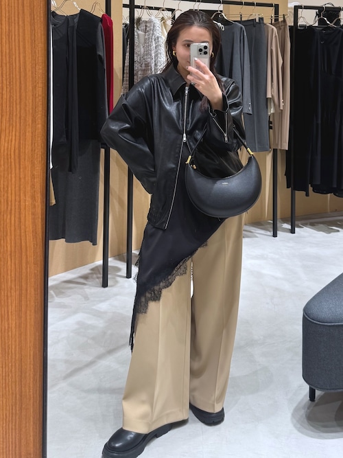 サテンレースアシメキャミ（キャミソール）｜LOUNGEDRESS（ラウンジ