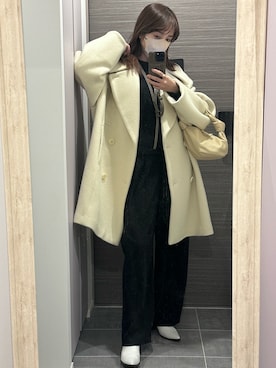 サステナブル】ビッグラペルコートを使った人気ファッション