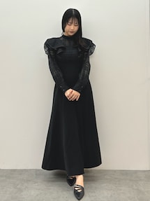 2WAYシアーチェックラッフルドッキングワンピース｜マーキュリーデュオ