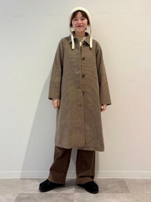 セール】チェック ステンカラーコート（ステンカラーコート）｜B:MING