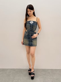 GD MOLD SIDE OPENスカートライクデニムワンピース｜ジェイダ（GYDA