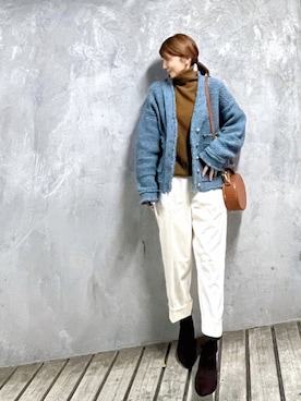 Curensology(カレンソロジー)/ツイーディヤーンニットカーディガンを