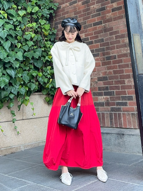 セール】リボンタイ ショートウールコート FQ24W101【Fano Studios