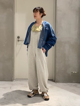 willow】【新色追加】スラブ裏毛裾ドロストオールインワンを使った人気