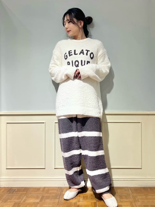 HOMME】パウダーロゴジャガードプルオーバー＆ロングパンツセット