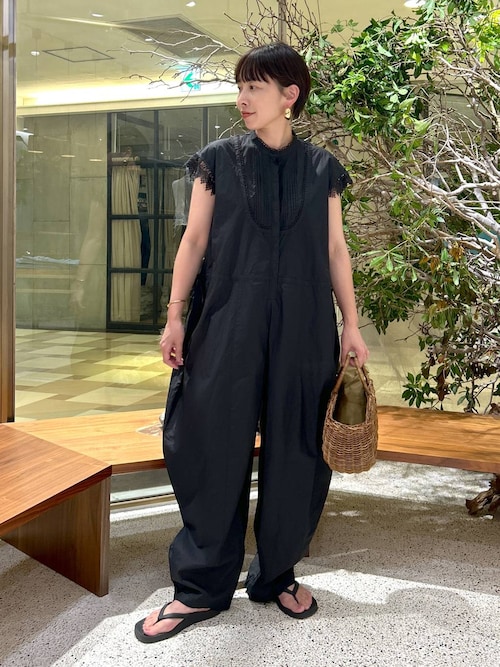 Curensology(カレンソロジー)/コットンレースオールインワン（つなぎ