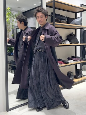 HARE（ハレ）の「サイドプリーツステンカラーコート(HARE)（ステン