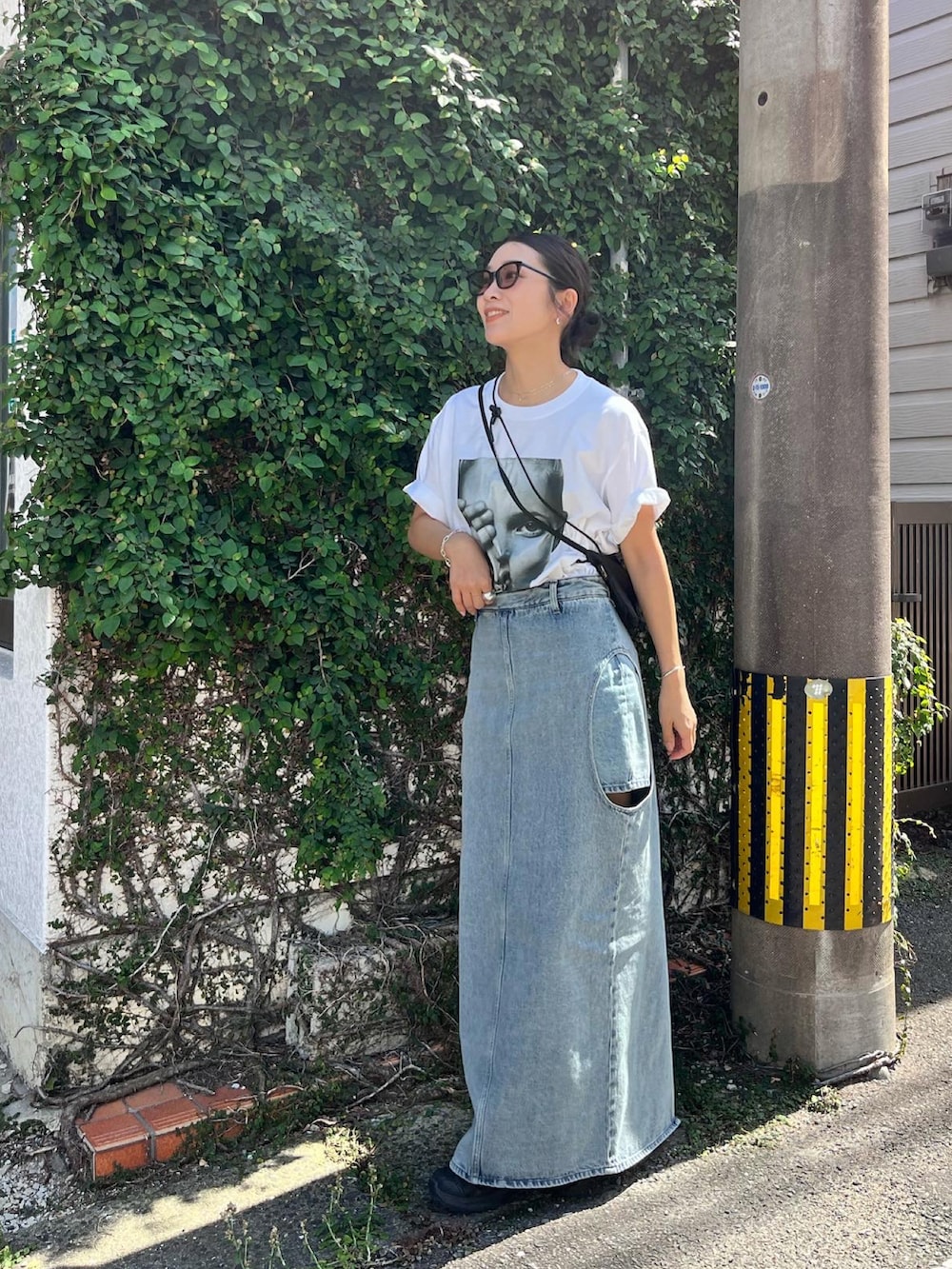 yan｜CLANEのデニムスカートを使ったコーディネート - WEAR