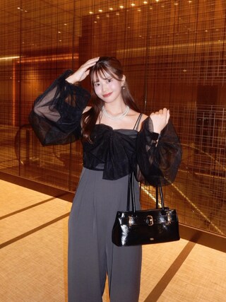 SALON byChico】フロントリボンドッキングコンビネゾン/オケージョンを