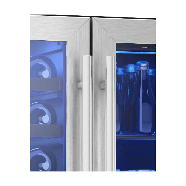 ZEPHYR Brisas Wine Bev Cooler, 24in UC, SS+Gls, Fr Dr, 2Z