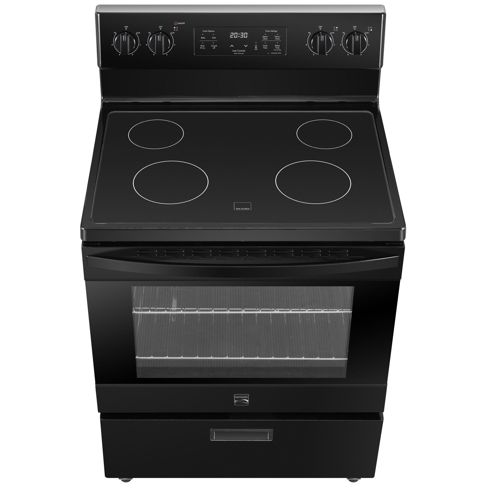 KENMORE 5.2 cu. ft. Electric Range with Steam Clean Black 92229