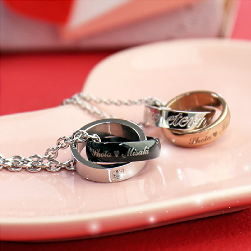 名入れギフト】ペアリングネックレス＜LoveRing＞ | 株式会社MIYABIの