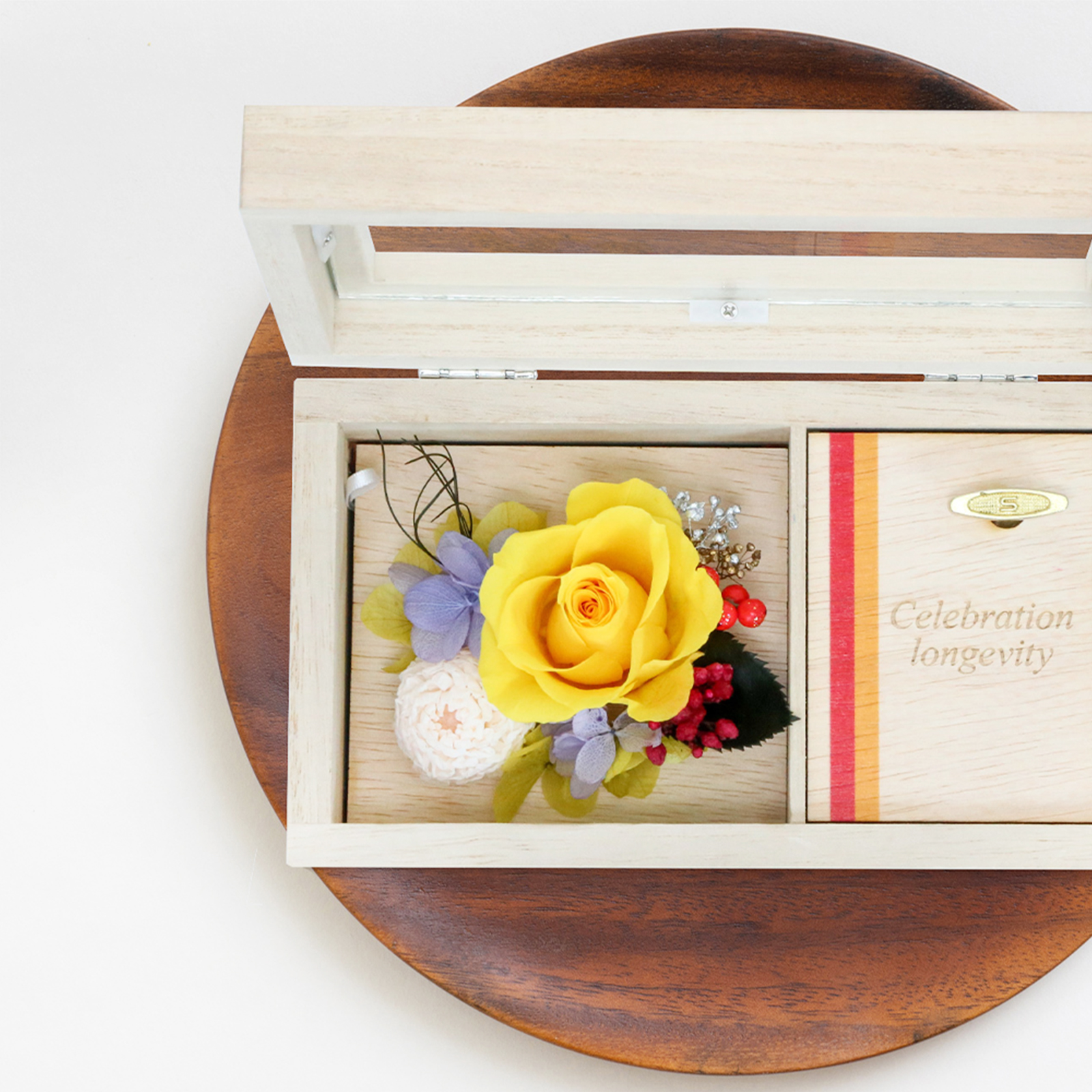 メッセージ彫刻】桐箱オルゴール＂和奏-Wakana-＂ | HappySmile