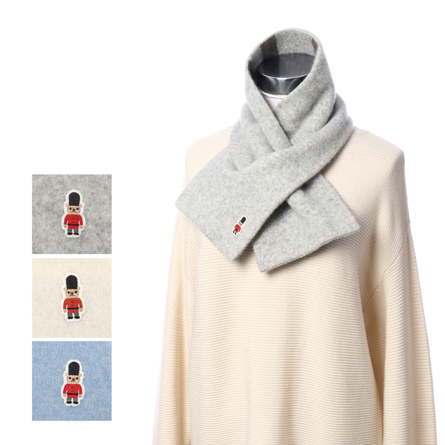 ユニセックス】バッキンガムベア ニットマフラー【ブランドBOX入り