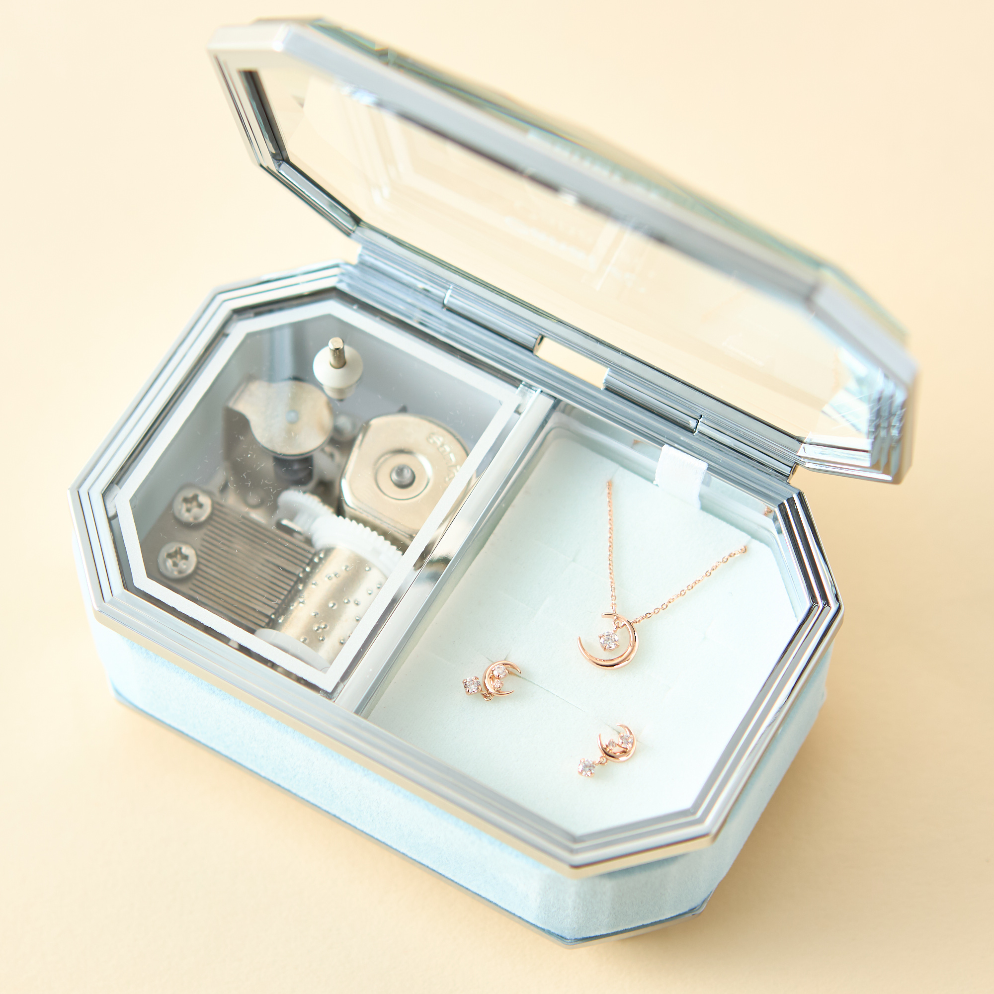 名入れケース】月モチーフネックレス＆ピアス2点セット | Canal4