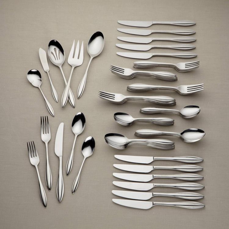Lenox, Sculpt 65-Piece Flatware Set, Service for 12 | Zola