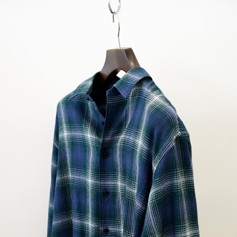 AURALEE (オーラリー) の新作、Airy Wool Check Shirt(A25AS01WN