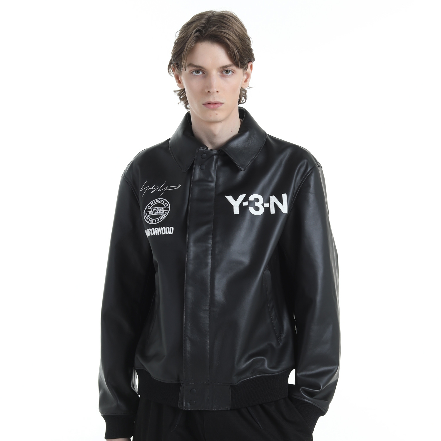 Y-3 NBHD LEATHER BOMBER JACKET Y-3│Y-3 ワイスリー