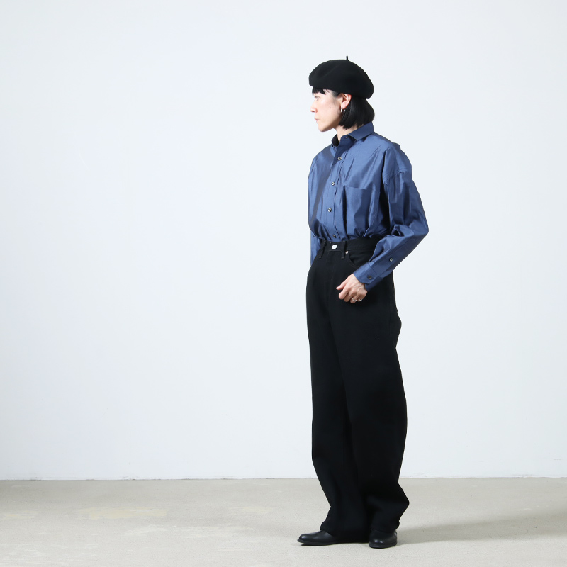 CIOTA (シオタ) High-rise 5 Pocket Pants Black（One Wash