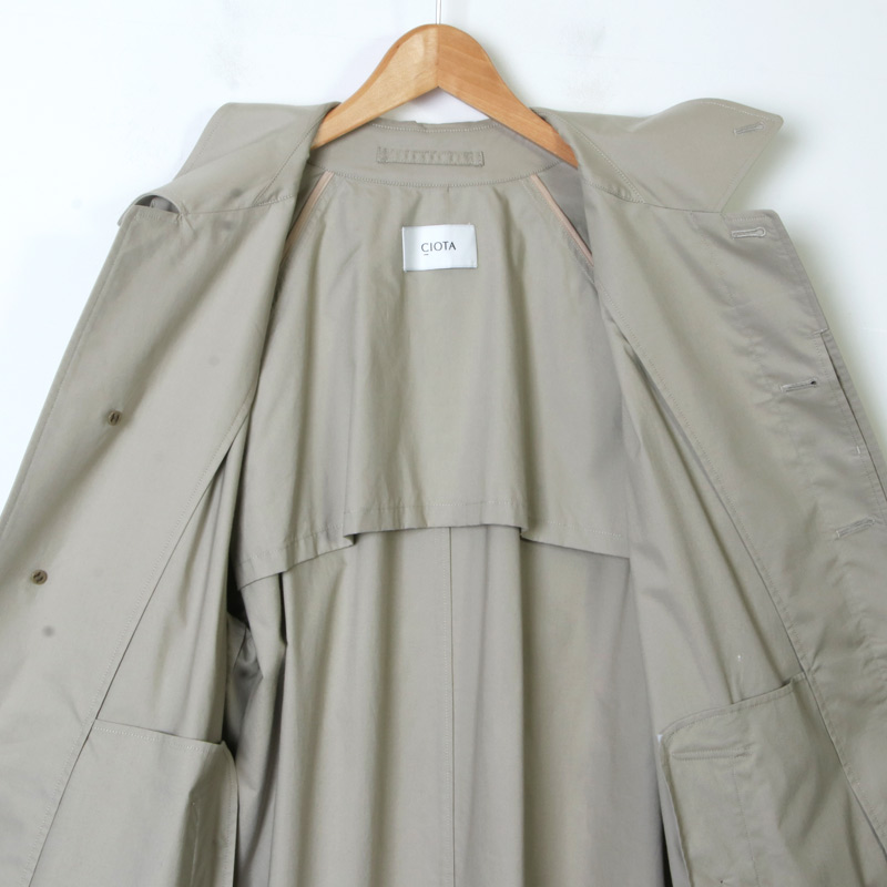 CIOTA (シオタ) スビンコットン タイプライター バルマカンコート