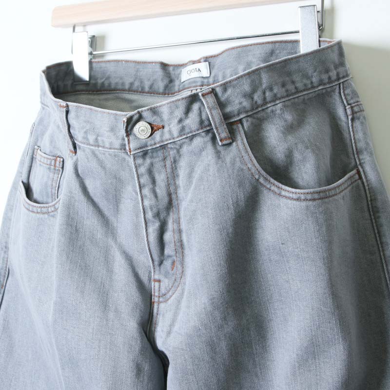 CIOTA (シオタ) グレー スビンコットン 13,5oz バギーデニム
