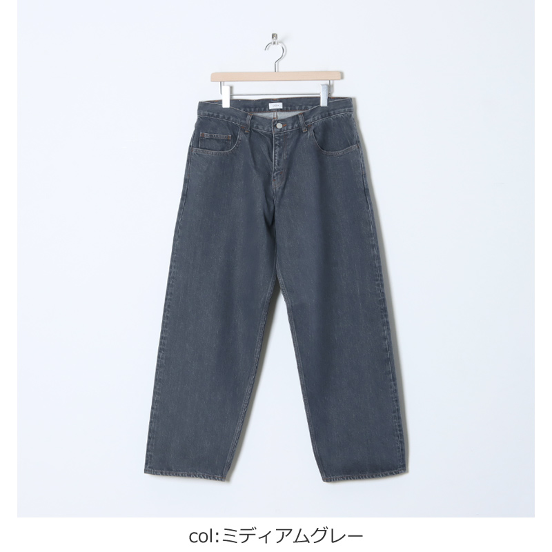 CIOTA (シオタ) グレー スビンコットン 13,5oz バギーデニム