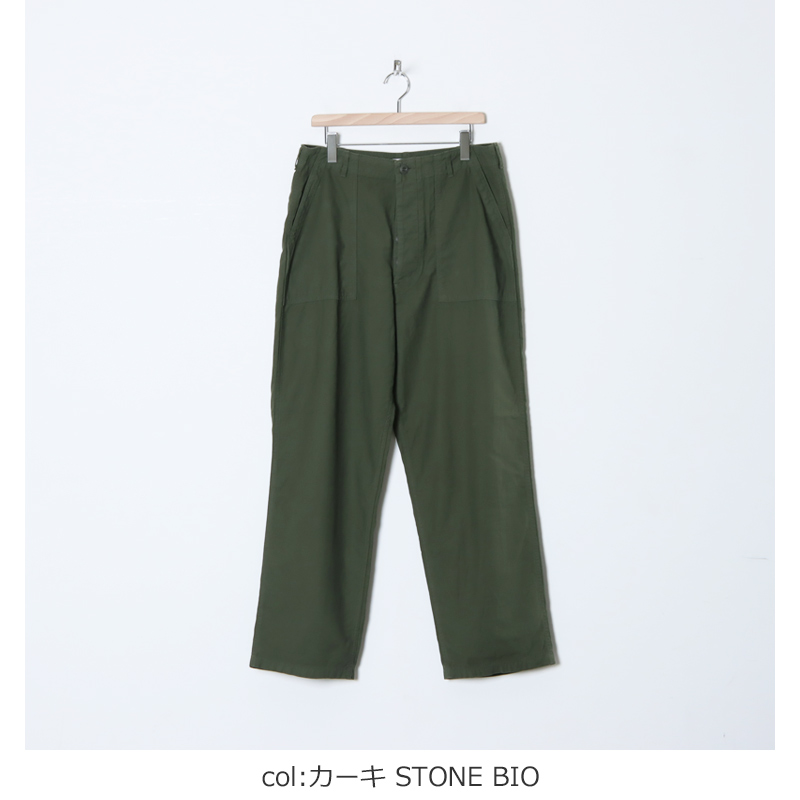 CIOTA (シオタ) スビンコットン ムラ糸バックサテン ベイカーパンツ