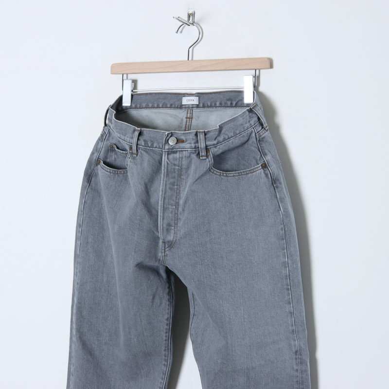 CIOTA (シオタ) グレー スビンコットン 13.5oz ストレートデニム