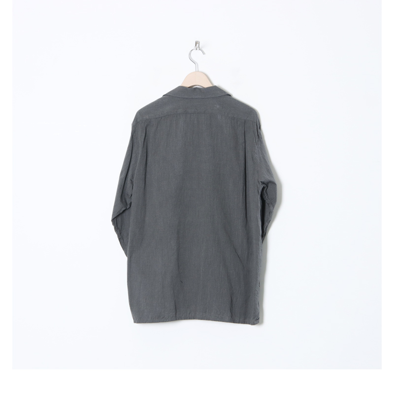 COMOLI (コモリ) ヨリ杢 オープンカラーシャツ