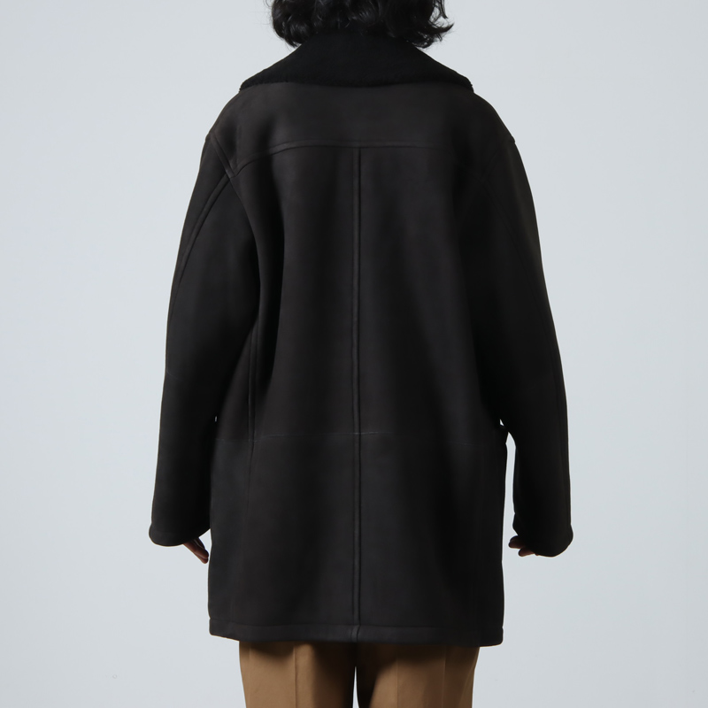 COMOLI (コモリ) シープスキン ショールカラーコート