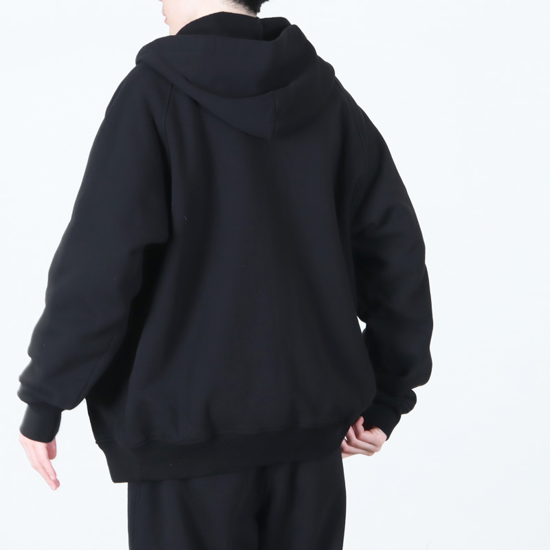 COMOLI (コモリ) コットン裏毛 ジップパーカ