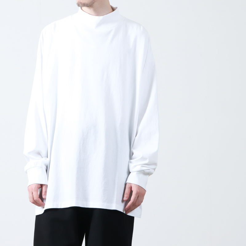 COMOLI (コモリ) コットンジャージ モックネックプルオーバー