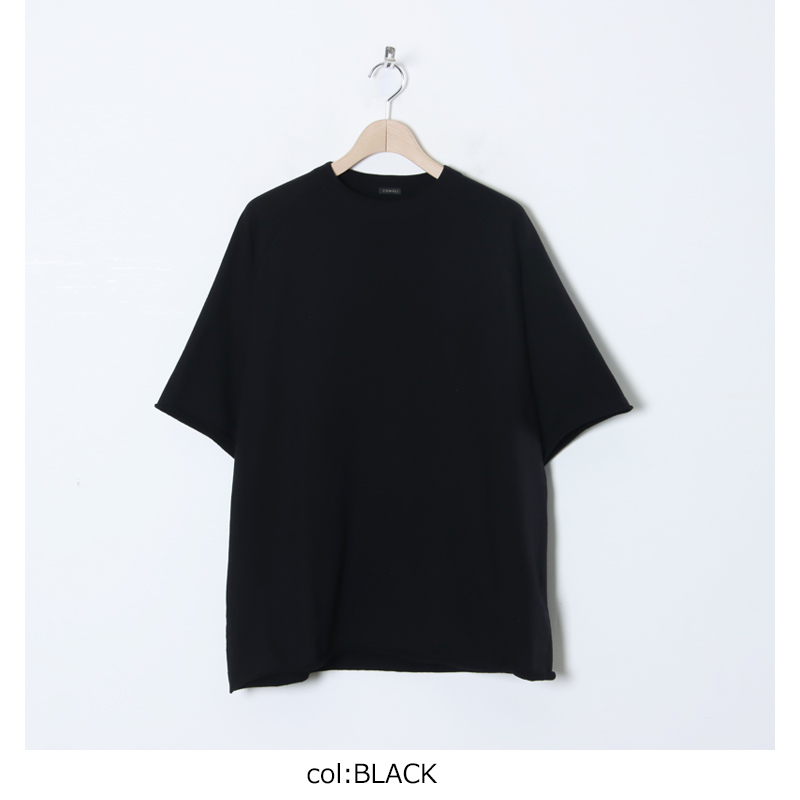 COMOLI (コモリ) LWコットン裏毛 半袖クルー