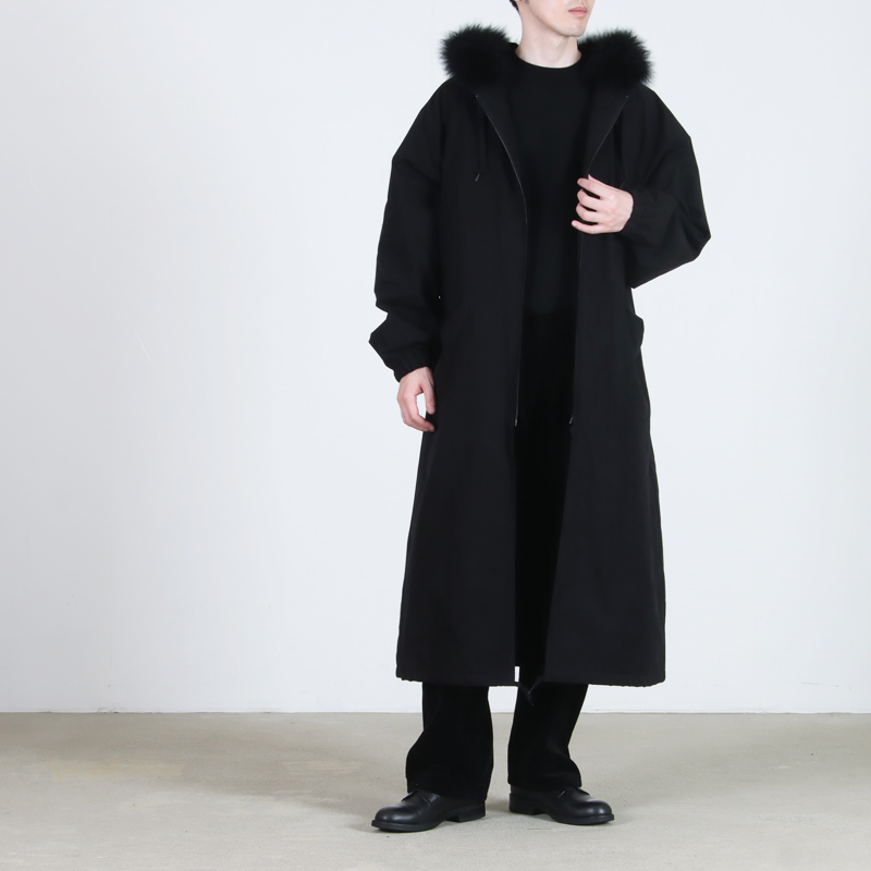 COMOLI (コモリ) フーデッド ロングコート