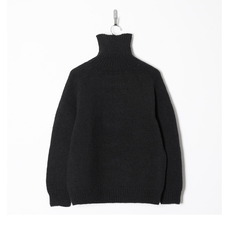 COMOLI (コモリ) カシミヤ和紙 ハンドタートルネックニット