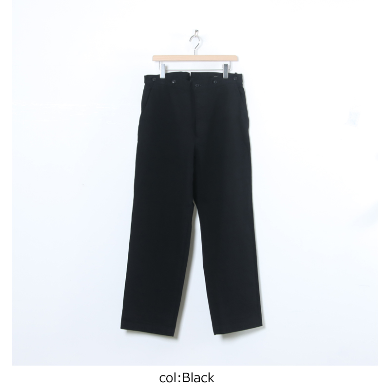 COMOLI (コモリ) ブラックデニム オーバーパンツ