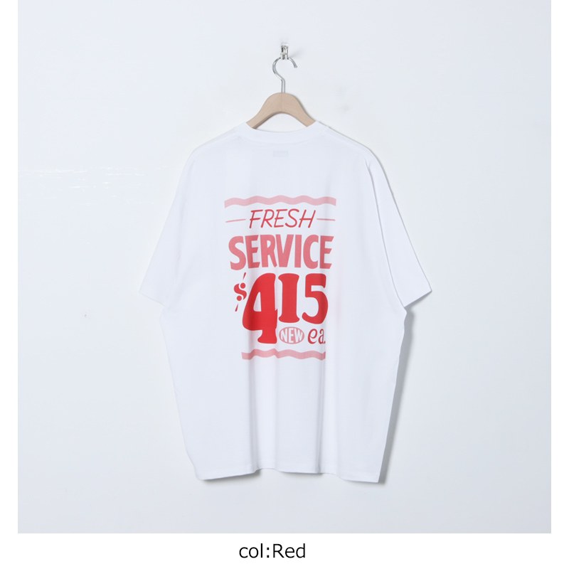 Fresh Service (フレッシュサービス) CORPORATE PRINTED S/S TEE ”SIGN