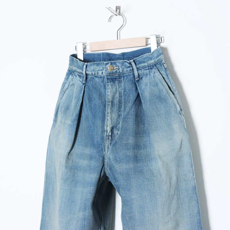 Graphpaper (グラフペーパー) Selvage Denim Two Tuck Wide Pants