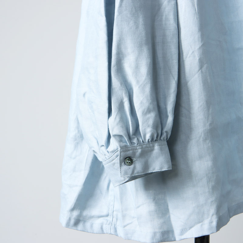 ICHI Antiquites (イチアンティークス) カラーリネンギャザーシャツ